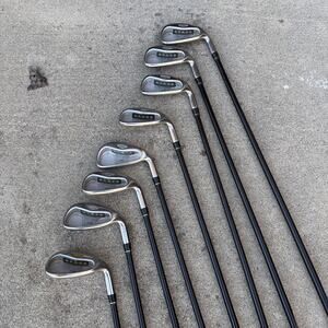 TaylorMade Rac OS Iron 8pcs Set 3-6 8 9 S PW RH S Flex Steel Shaft As Pictured